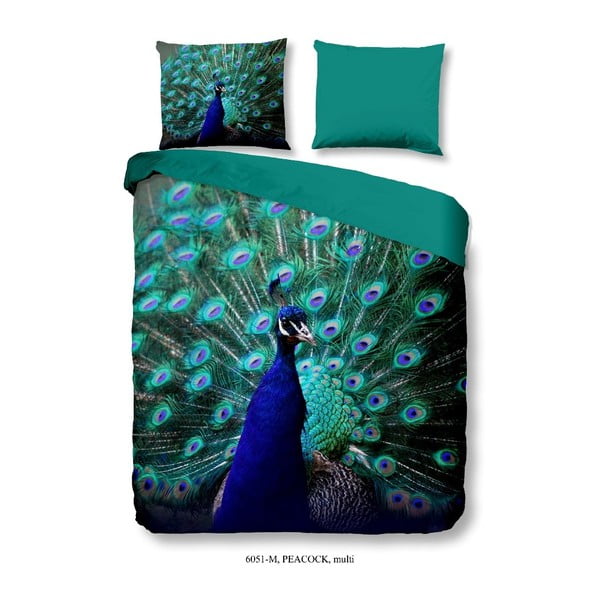 Obliečky na dvojlôžko z mikroperkálu Muller Textiels Mighty Peacock, 200 × 200 cm