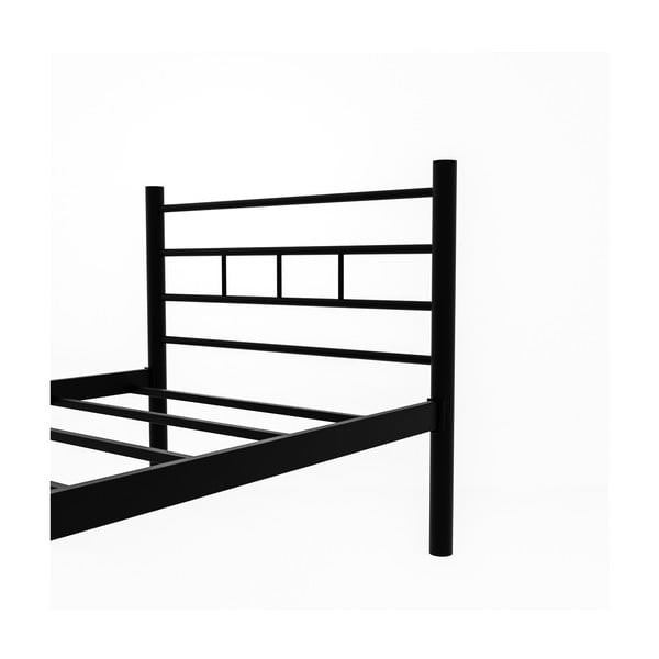Čierna kovová jednolôžková posteľ s roštom 90x200 cm K70 – Kalune Design-image-4