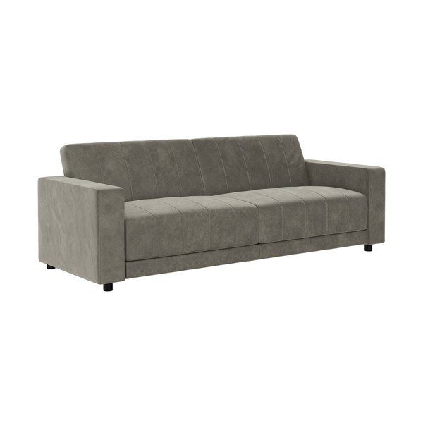 Taupe zamatová polohovacia/rozkladacia pohovka 225 cm Allie II – Støraa-image-2