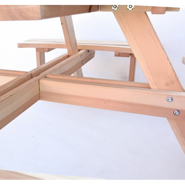 Záhradný jedálenský set z borovicového dreva pre 4 Piknik - Rojaplast-image-1