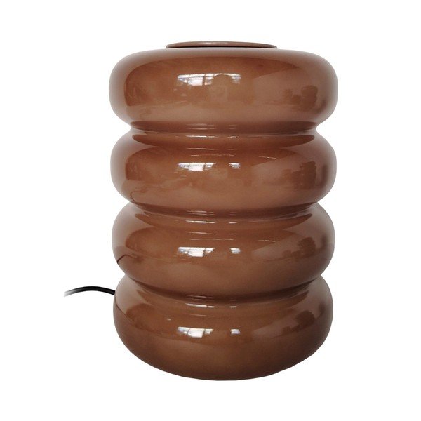 Hnedá sklenená LED stolová lampa (výška  16,5 cm) Aro – Leitmotiv