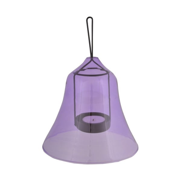 Sada 3 závesných sklenených svietnikov Esschert Design Bell, výška 14 cm