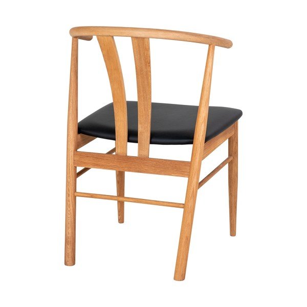 Jedálenská stolička z imitácie kože v čierno-prírodnej farbe Artenara – House Nordic-image-2