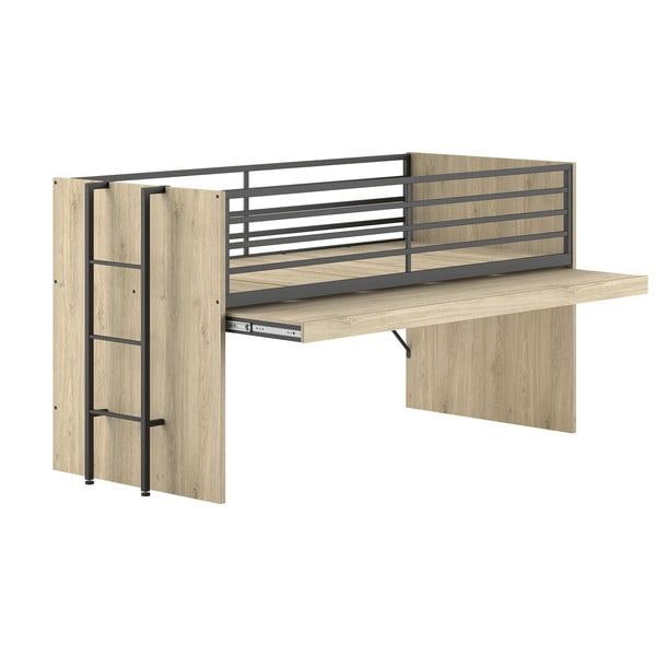 Vyvýšená detská posteľ s roštom 90x200 cm v prírodnej farbe Sam – Vipack