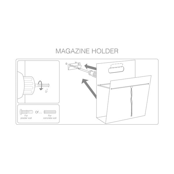 Kovový/z eko kože stojan na časopisy Bull M – LIND DNA-image-2