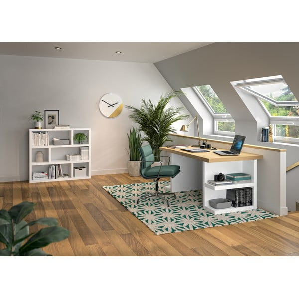 Biela knižnica 120x105 cm Dublin – TemaHome-image-1