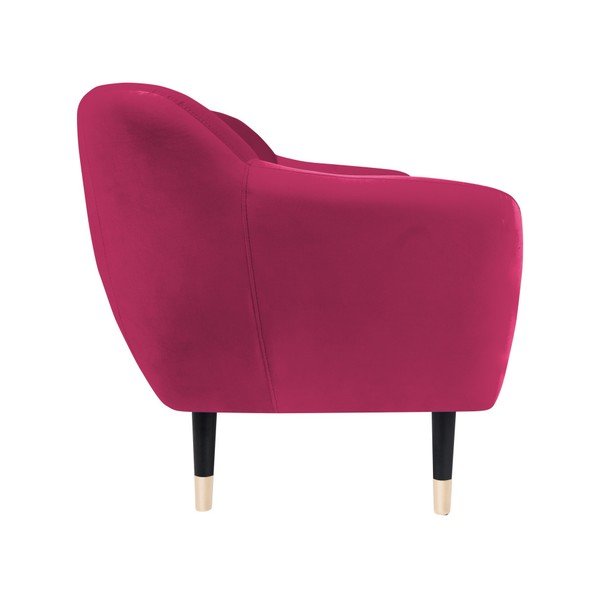 Ružová pohovka s čiernymi nohami Mazzini Sofas Amelie, 158 cm-image-3