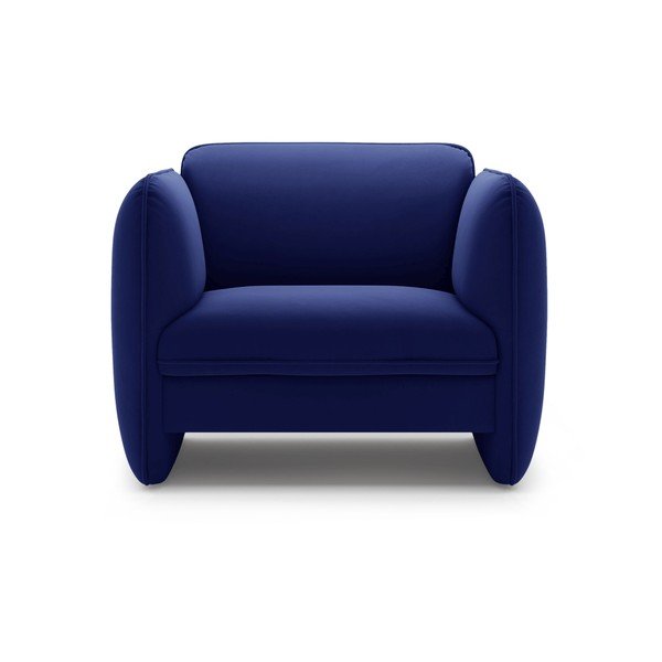 Modré zamatové kreslo Georgia – Micadoni -image-2