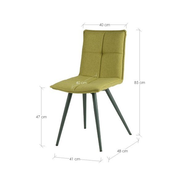 Sada 4 zelených jedálenských stoličiek sømcasa Zoe-image-2