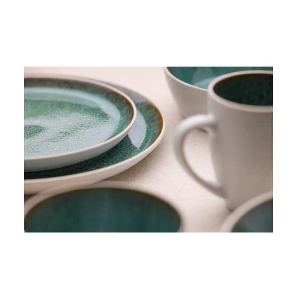 Biely/zelený dezertný tanier z kameniny ø 21 cm Gastro White/Green – Bitz-image-4