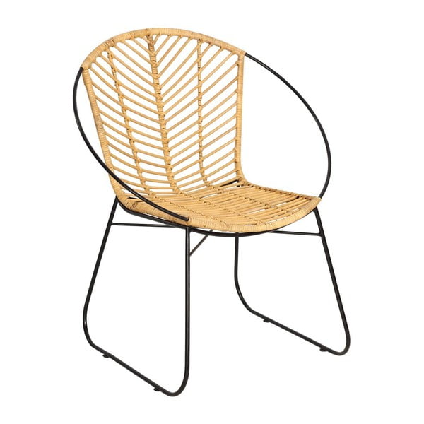 Súprava 2 ratanových jedálenských stoličiek Carla a čierneho stola Strong - Bonami Essentials-image-4