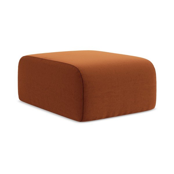 Zamatová podnožka v terakotovej farbe Lani – Makamii