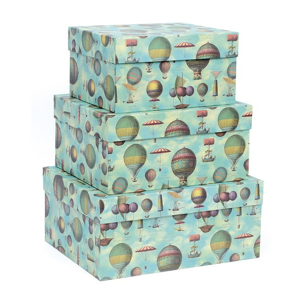 Darčekové škatule v súprave 3 ks Air Baloons – Kartos