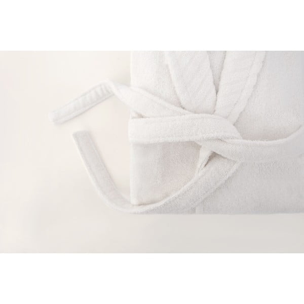 Biely bavlnený župan veľkosť L/XL - Foutastic-image-3