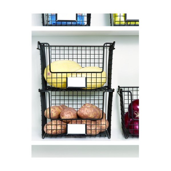 Čierny kovový košík iDesign Classico, 31 x 25,5 cm-image-4