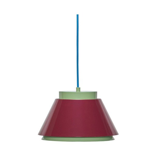 Červené/zelené kovové závesné svietidlo ø 25 cm Remi – Hübsch