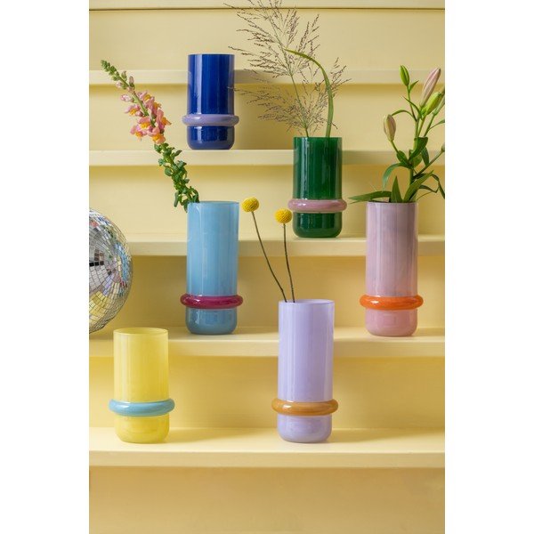 Tmavomodrá sklenená váza (výška  22 cm) Animado Anillo – PT LIVING-image-1