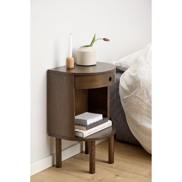 Nočný stolík v dekore duba v tmavoprírodnej farbe Paron – Actona-image-1