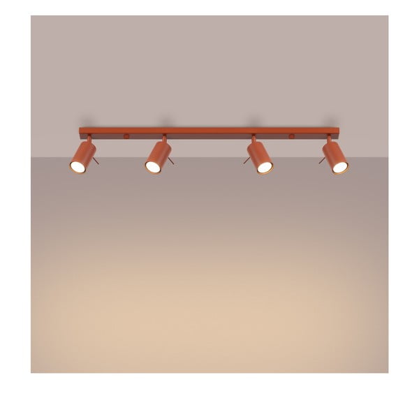 Bodové svietidlo v tehlovej farbe 6x81 cm Etna – Sollux-image-2