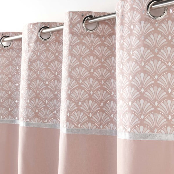 Svetloružový bavlnený záves 140x240 cm Artchic – douceur d'intérieur-image-1