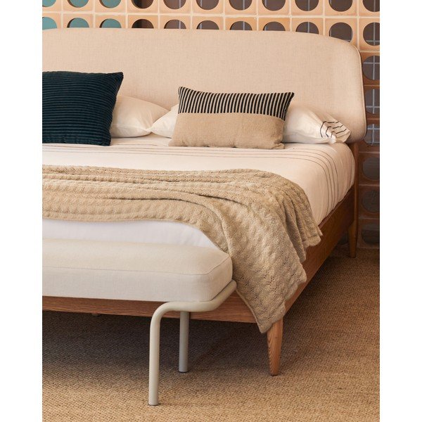 Pletená deka z vlny a zmesi vlákien 130x170 cm Malik – Kave Home-image-3