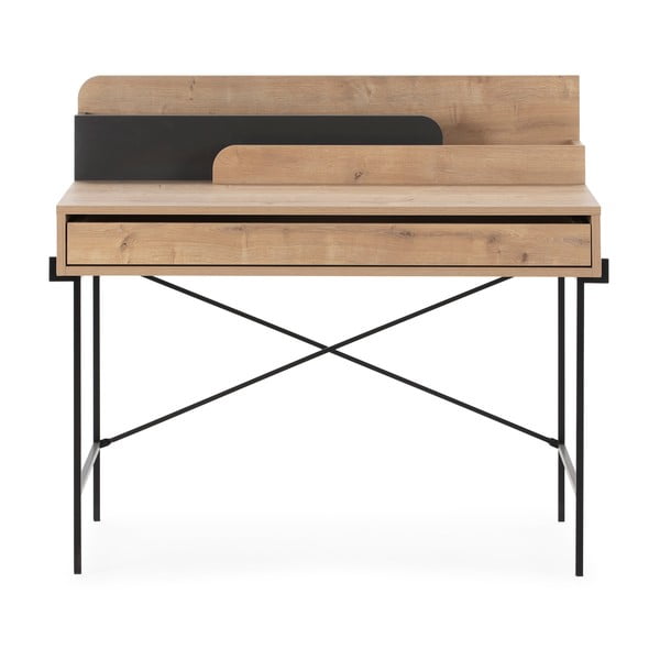 Pracovný stôl z dubového dreva so sekretárom 60x113 cm Lila – Marckeric