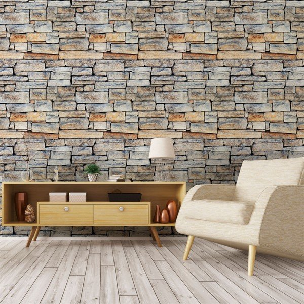 Nástenná samolepka Ambiance Wall Decal Materials Stones of Carthage, 40 × 40 cm-image-1