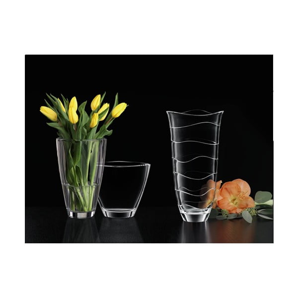 Váza z krištáľového skla Nachtmann Carré, výška 25 cm-image-2