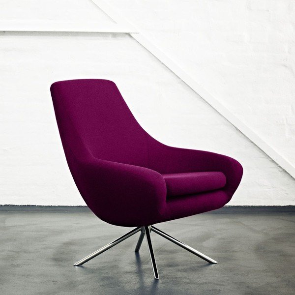 Fialové kreslo Softline Noomi-image-1