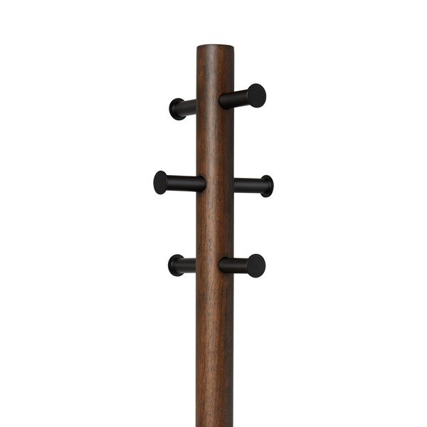 Čierny prírodný vešiak z kaučukového dreva Pillar - Umbra-image-4