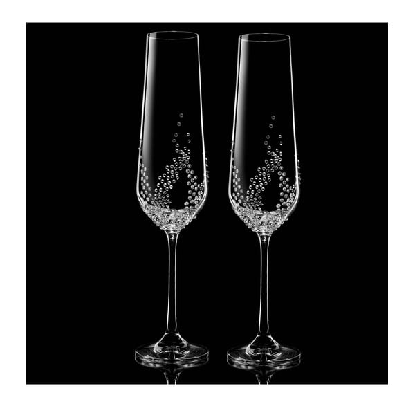 Sada 2 pohárov na šampanské Maia so Swarovski Elements v luxusnom balení