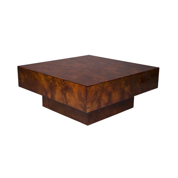 Konferenčný stolík v dekore orecha v tmavo prírodnej farbe 90x90 cm Quinn – Dutchbone-image-2