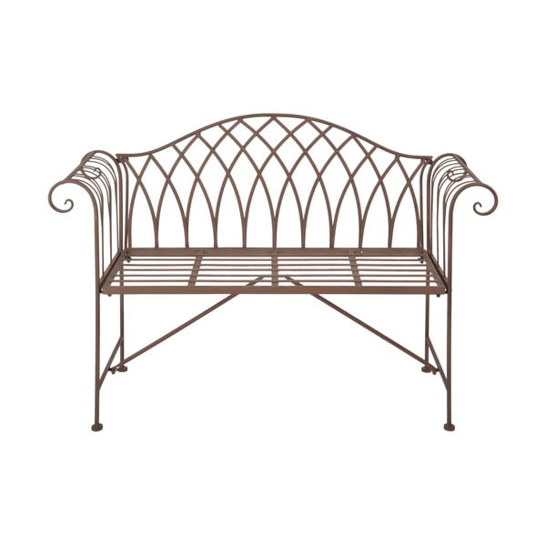 Hnedá kovová záhradná lavica – Esschert Design