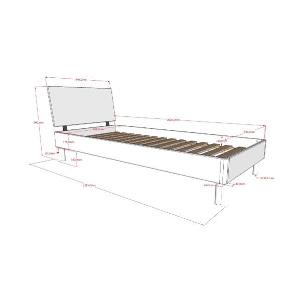 Biela jednolôžková posteľ z bukového dreva s roštom 90x200 cm Forrest – Vipack-image-2