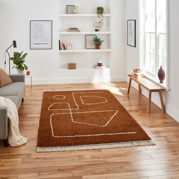 Terakotovočervený koberec Think Rugs Boho, 160 x 220 cm-image-1
