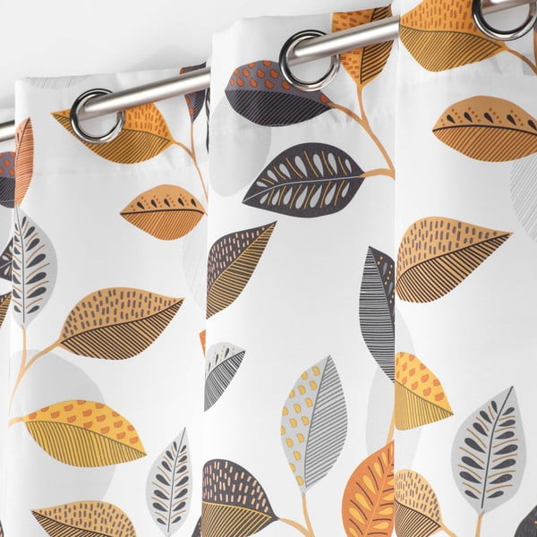 Žltý/biely záves 140x280 cm Vahine – douceur d'intérieur-image-1