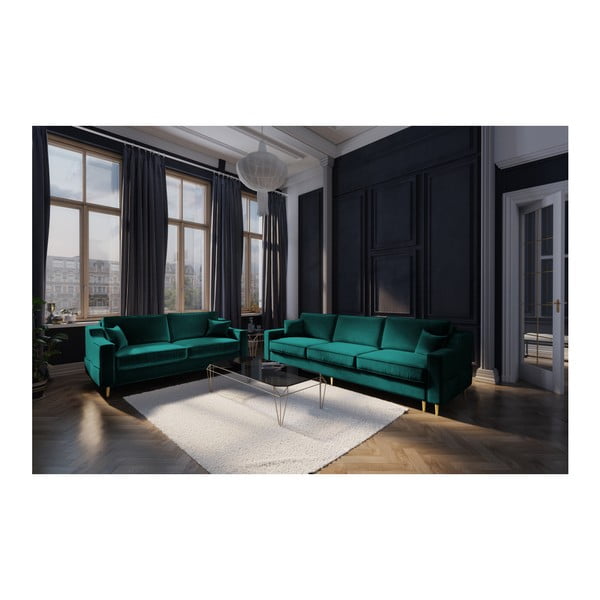 Zelená dvojmiestna pohovka Mazzini Sofas Marigold-image-4