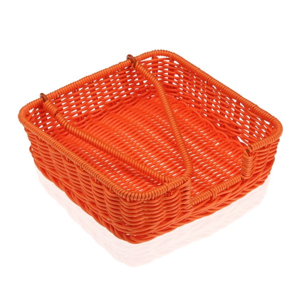 Oranžový košík na papierové obrúsky Versa Wonda, 20 × 20 cm