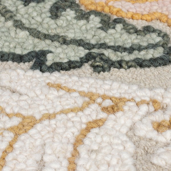 Svetloružový ručne tkaný vlnený koberec 160x230 cm Daphne Shaped Floral – Flair Rugs-image-4