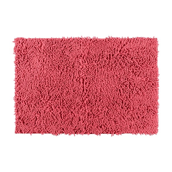 Korálovo-červená kúpeľňová predložka Wenko Coral, 80 × 50 cm