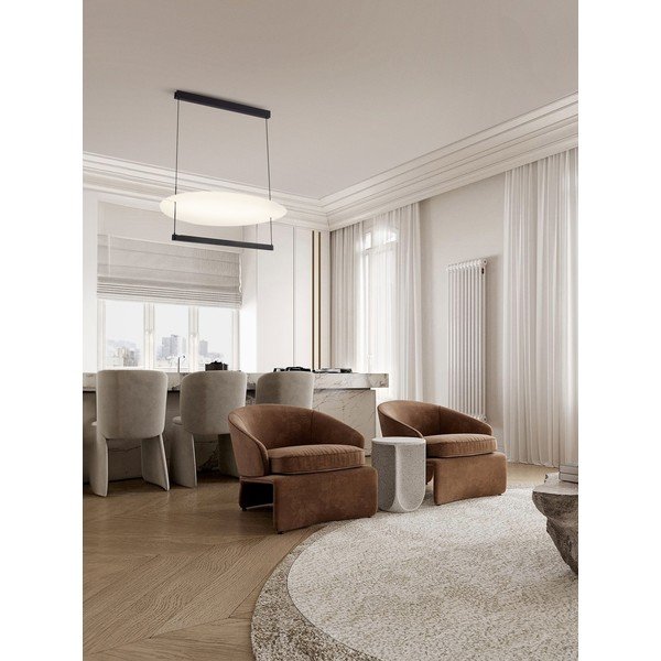 Biele/matne čierne hliníkové LED závesné svietidlo so stmievačom ø 80 cm Diona – Nova Luce-image-1