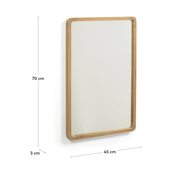 Nástenné zrkadlo s dreveným rámom 45x70 cm Shamel – Kave Home-image-4