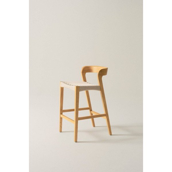 Barová stolička z brestového dreva v prírodnej farbe (výška sedadla 65 cm) Vikdalen – Jotex-image-1