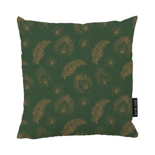 Zelený bavlnený dekoratívny vankúš Butter Kings Boho Leaves, 50 x 50 cm