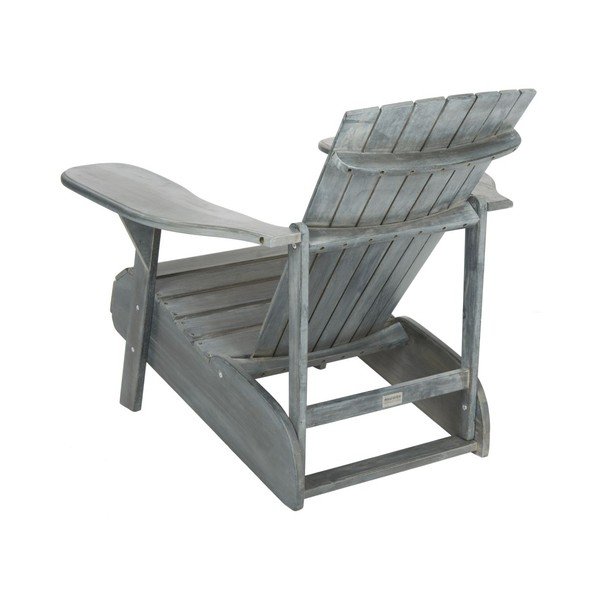 Sivé vonkajšie drevené kreslo Safavieh Mopani Grey-image-2