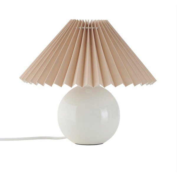 Béžová/krémovobiela látková stolová lampa (výška  22 cm) Mimmi – Ellos Home