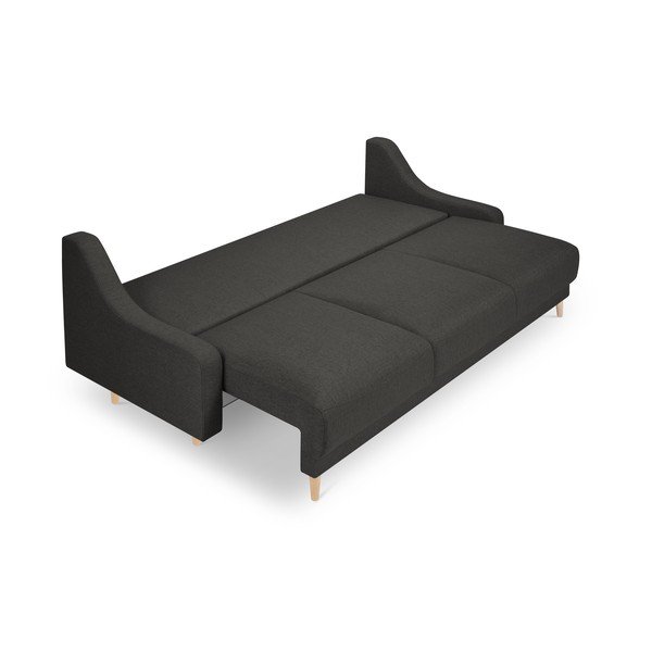 Tmavosivá rozkladacia pohovka s úložným priestorom Mazzini Sofas Freesia-image-4