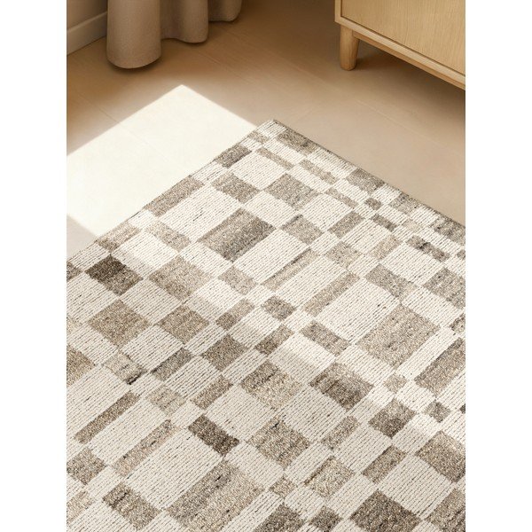 Krémovobiely ručne tkaný vlnený koberec 200x300 cm Boho 1.0 Structa – Vikosa-image-3