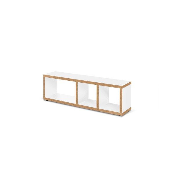 TV stolík v bielo-prírodnej farbe 150x45 cm Berlin – TemaHome-image-3