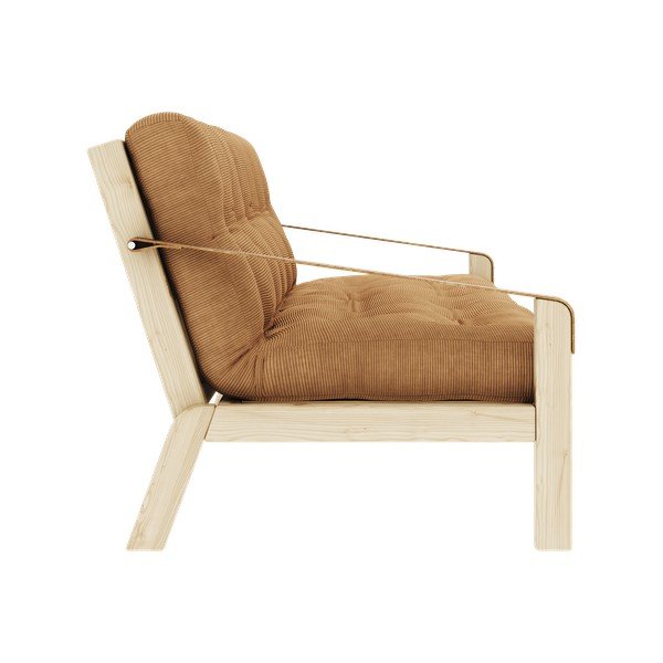Menčestrová rozkladacia pohovka v horčicovohnedej farbe 204 cm Poetry – Karup Design-image-1
